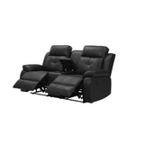 Kiera 2-seater Black Recliner Sofa