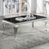 Kiermeyer Contemporary Glass 2-Piece Coffee Table Set by Furniture of America