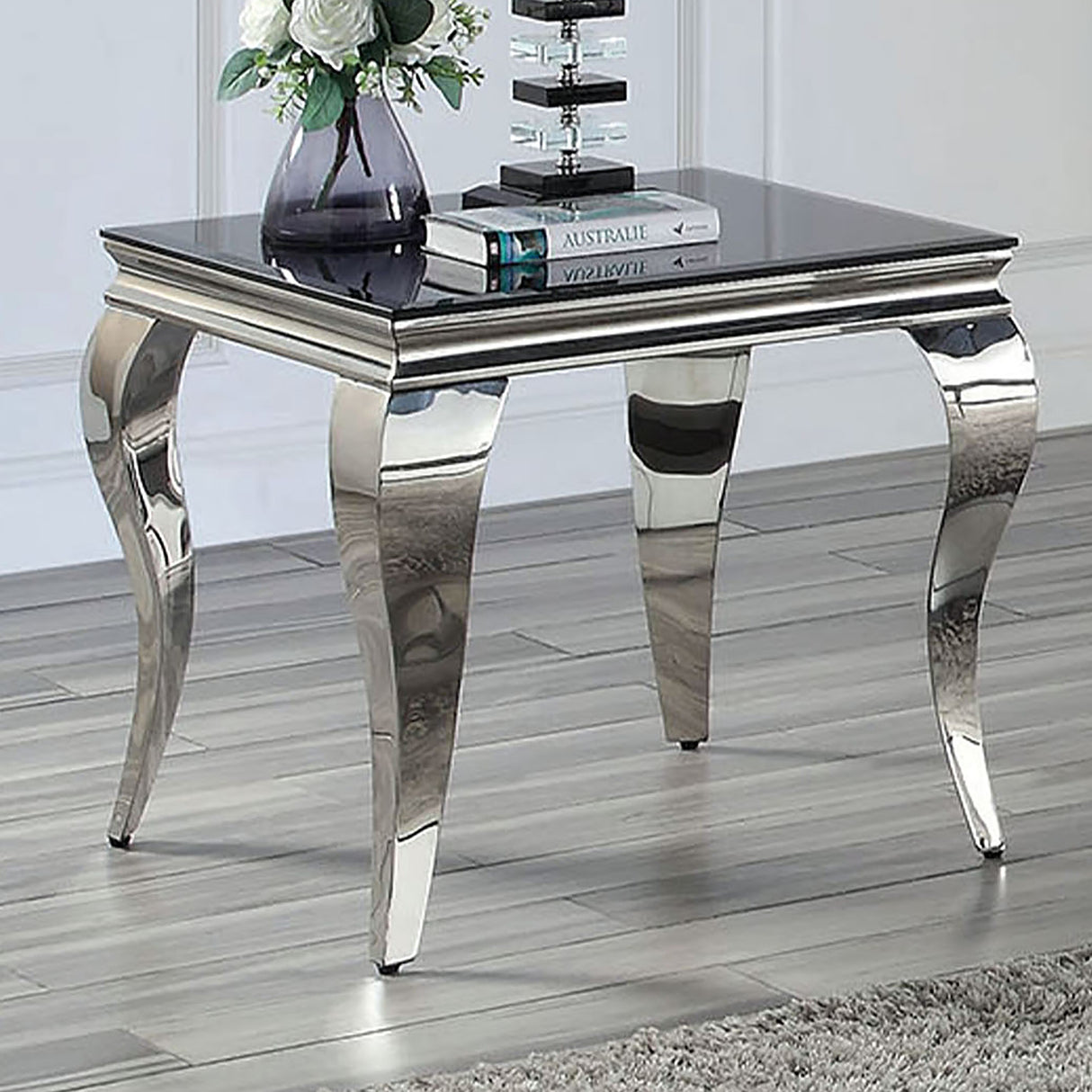Kiermeyer Contemporary Glass 2-Piece Coffee Table Set by Furniture of America