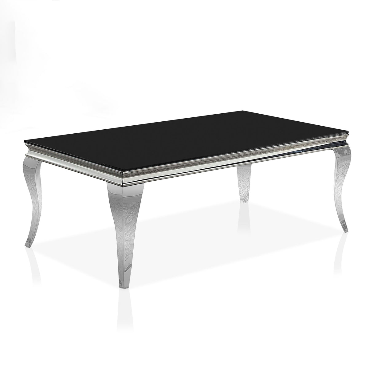 Kiermeyer Contemporary Glass 2-Piece Coffee Table Set by Furniture of America