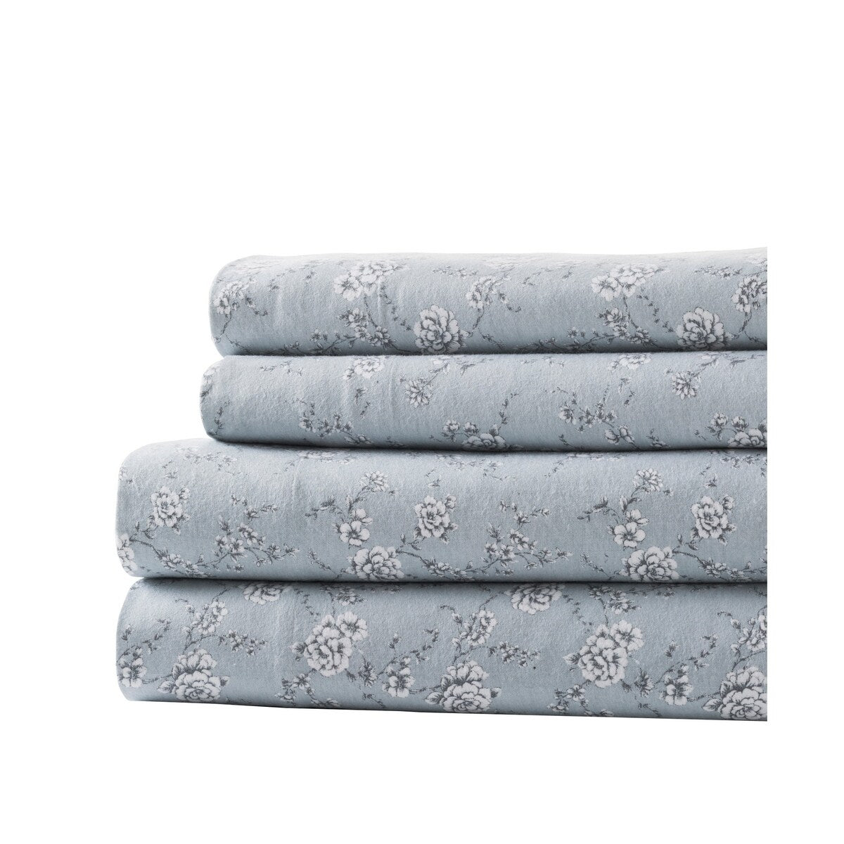 Kiev 3 Piece Twin Sheet Set with Floral Pattern The Urban Port, Gray