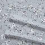 Kiev 3 Piece Twin Sheet Set with Floral Pattern The Urban Port, Gray