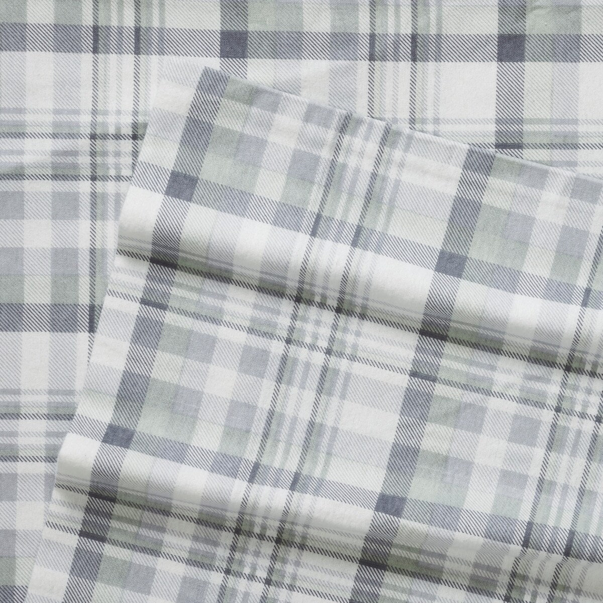Kiev 4 Piece California King Sheet Set with Plaid Pattern The Urban Port, Gray