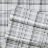Kiev 4 Piece California King Sheet Set with Plaid Pattern The Urban Port, Gray