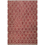 Kilim Annetta Red/Ivory Hand-Woven Wool Rug -10'8 x 13'2 - 10 ft. 8 in. X 13 ft. 2 in. - 10 ft. 8 in. X 13 ft. 2 in.