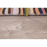 Kilim Contemporary Stripe Hand Woven Wool Persian Area Rug - 6'4" x 4'2"