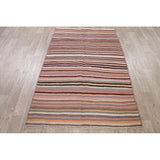 Kilim Contemporary Stripe Hand Woven Wool Persian Area Rug - 6'4" x 4'2"