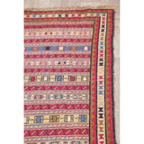 Kilim Geometric Hand Woven Wool Persian Rug - 9'0" x 2'4" Runner
