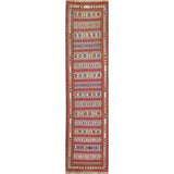 Kilim Geometric Hand Woven Wool Persian Rug - 9'0" x 2'4" Runner