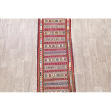 Kilim Geometric Hand Woven Wool Persian Rug - 9'0" x 2'4" Runner