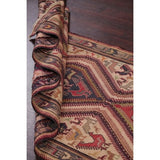 Kilim Geometric Hand Woven Wool Persian Rug - 9'5" x 3'8" Runner