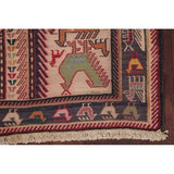 Kilim Geometric Hand Woven Wool Persian Rug - 9'5" x 3'8" Runner