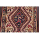 Kilim Geometric Hand Woven Wool Persian Rug - 9'5" x 3'8" Runner