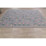 Kilim India Transitional Floral Hand Woven Wool Oriental Area Rug - 9'11" x 7'11"
