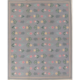 Kilim India Transitional Floral Hand Woven Wool Oriental Area Rug - 9'11" x 7'11"
