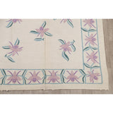 Kilim Indian Floral Hand Woven Wool Oriental Area Rug - 10'2" x 8'3"