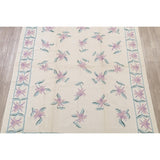 Kilim Indian Floral Hand Woven Wool Oriental Area Rug - 10'2" x 8'3"