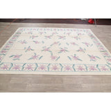 Kilim Indian Floral Hand Woven Wool Oriental Area Rug - 10'2" x 8'3"