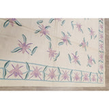 Kilim Indian Floral Hand Woven Wool Oriental Area Rug - 10'2" x 8'3"