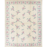 Kilim Indian Floral Hand Woven Wool Oriental Area Rug - 10'2" x 8'3"