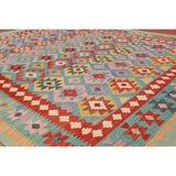 Kilim Oriental Area Rug Flatweave Living Room Wool Carpet - 8'3"x 9'8"