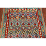 Kilim Oriental Area Rug Flatweave Living Room Wool Carpet - 8'3"x 9'8"