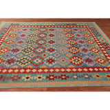 Kilim Oriental Area Rug Flatweave Living Room Wool Carpet - 8'3"x 9'8"