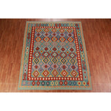 Kilim Oriental Area Rug Flatweave Living Room Wool Carpet - 8'3"x 9'8"