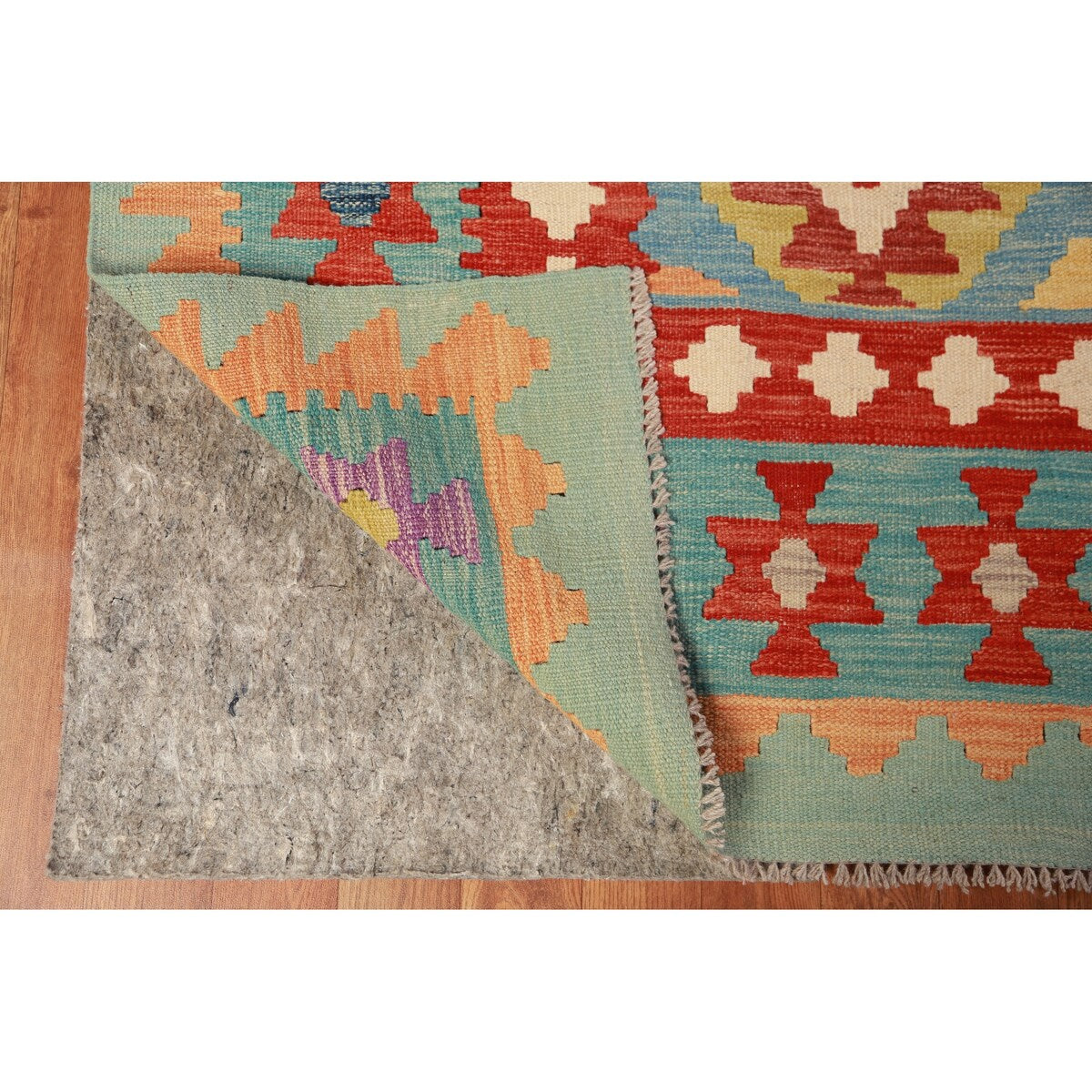 Kilim Oriental Area Rug Flatweave Living Room Wool Carpet - 8'3"x 9'8"