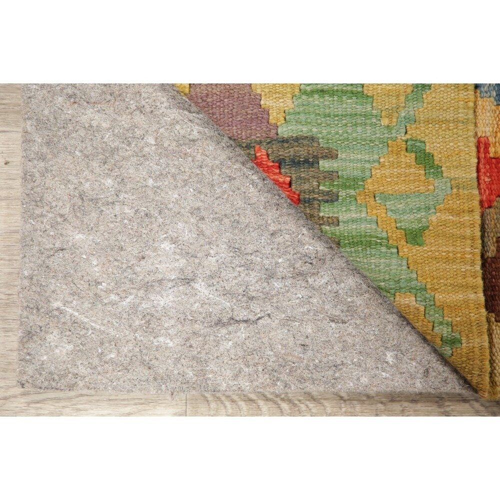 Kilim Oriental Diamond Turkish Southwestern Hand Woven Wool Rug - 3'4" X 3'1" Square