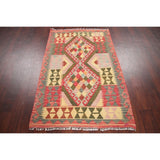 Kilim Oriental Flat Woven Wool Turkish Area Rug - 4'10" x 3'1"