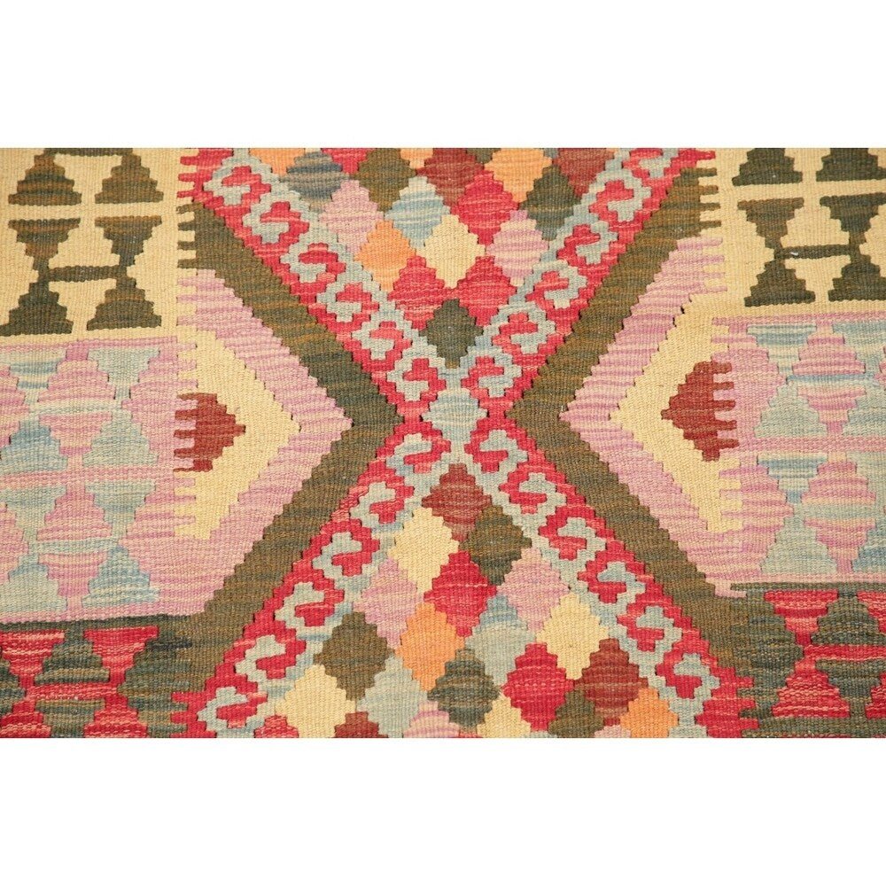 Kilim Oriental Flat Woven Wool Turkish Area Rug - 4'10" x 3'1"