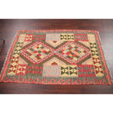Kilim Oriental Flat Woven Wool Turkish Area Rug - 4'10" x 3'1"