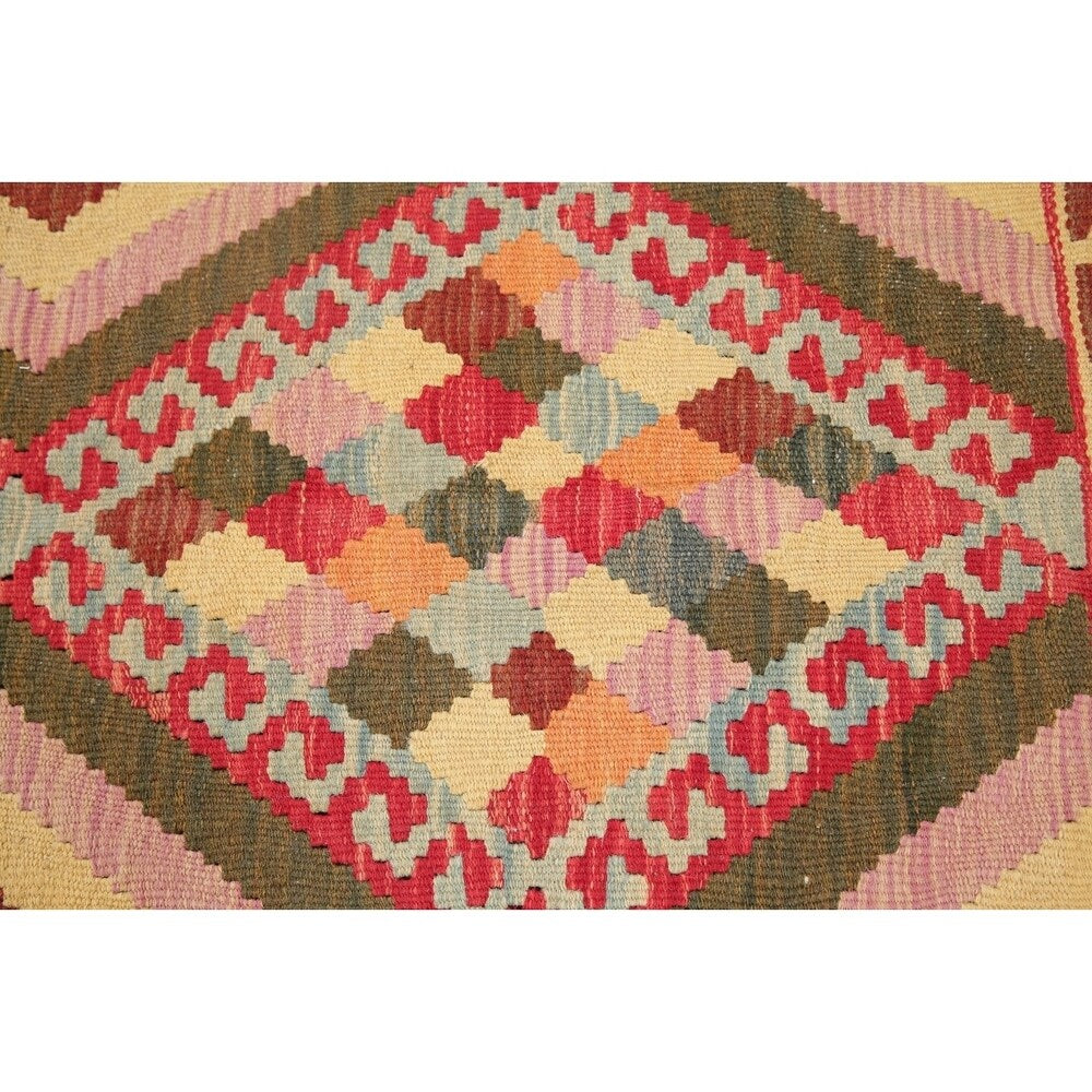 Kilim Oriental Flat Woven Wool Turkish Area Rug - 4'10" x 3'1"