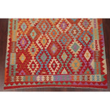 Kilim Oriental Flat Woven Wool Turkish Area Rug - 7'8" x 5'9"