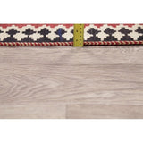 Kilim Qashqai Geometric Hand-Woven Wool Persian Oriental Rug - 9'10" x 3'8" Runner