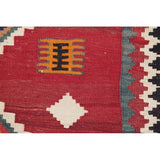 Kilim Qashqai Geometric Hand-Woven Wool Persian Oriental Rug - 9'10" x 3'8" Runner