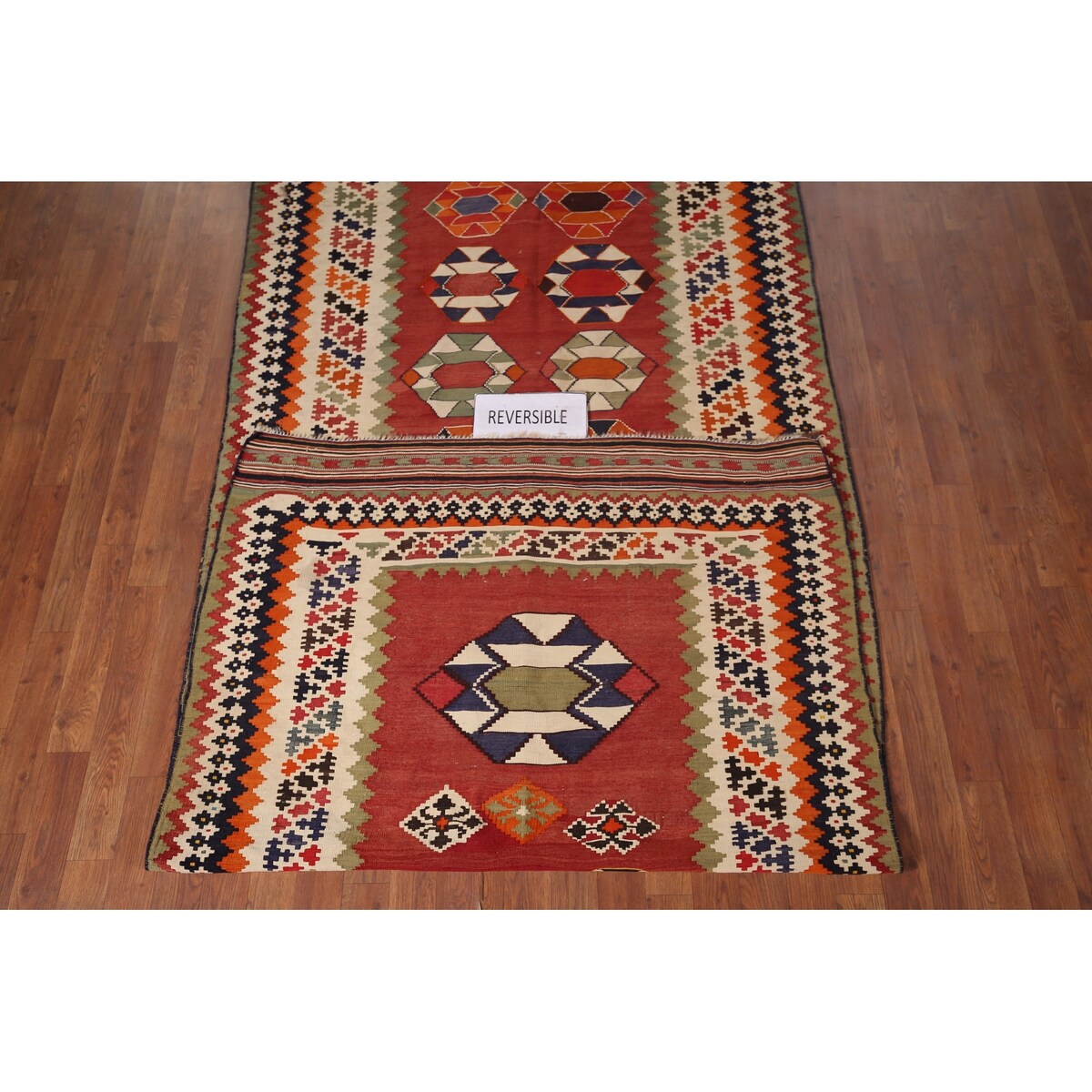 Kilim Qashqai Masterpiece Persian Antique Runner Rug - 4'8"x 19'6"