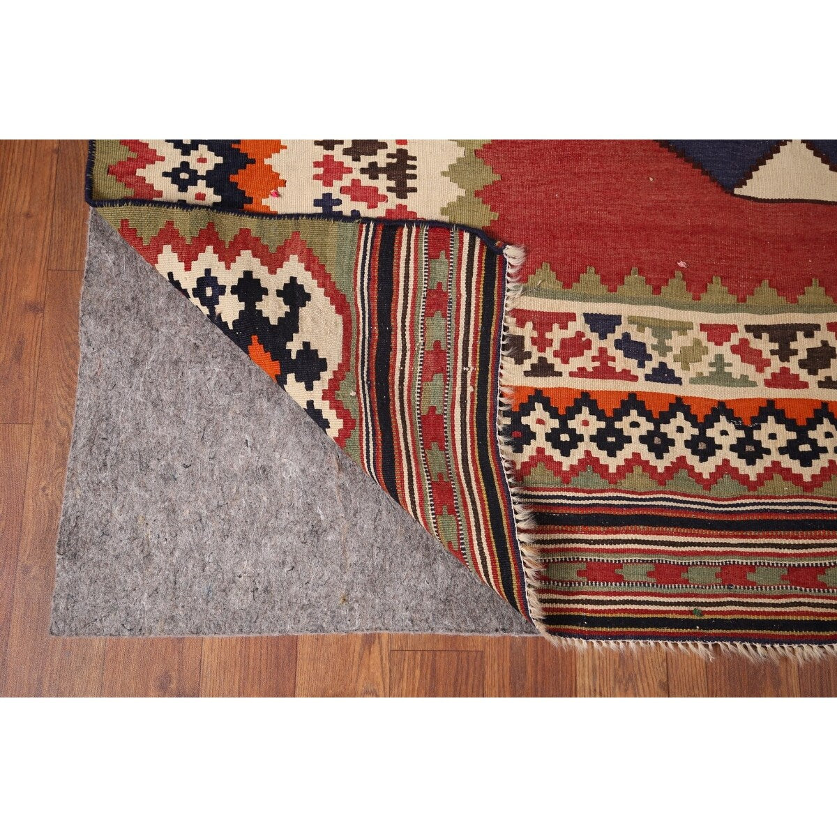 Kilim Qashqai Masterpiece Persian Antique Runner Rug - 4'8"x 19'6"
