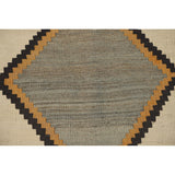 Kilim Qashqai Persian Vintage Rug Flatweave Geometric Wool Carpet - 5'0" x 7'10"