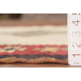 Kilim Qashqai Persian Vintage Rug Flatweave Geometric Wool Carpet - 5'0" x 7'10"