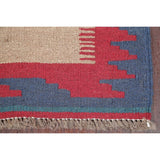 Kilim Shiraz Geometric Hand-Woven Wool Persian Oriental Area Rug - 3'0" x 2'1"