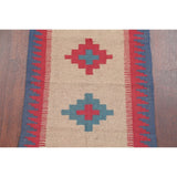 Kilim Shiraz Geometric Hand-Woven Wool Persian Oriental Area Rug - 3'0" x 2'1"