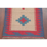 Kilim Shiraz Geometric Hand-Woven Wool Persian Oriental Area Rug - 3'0" x 2'1"