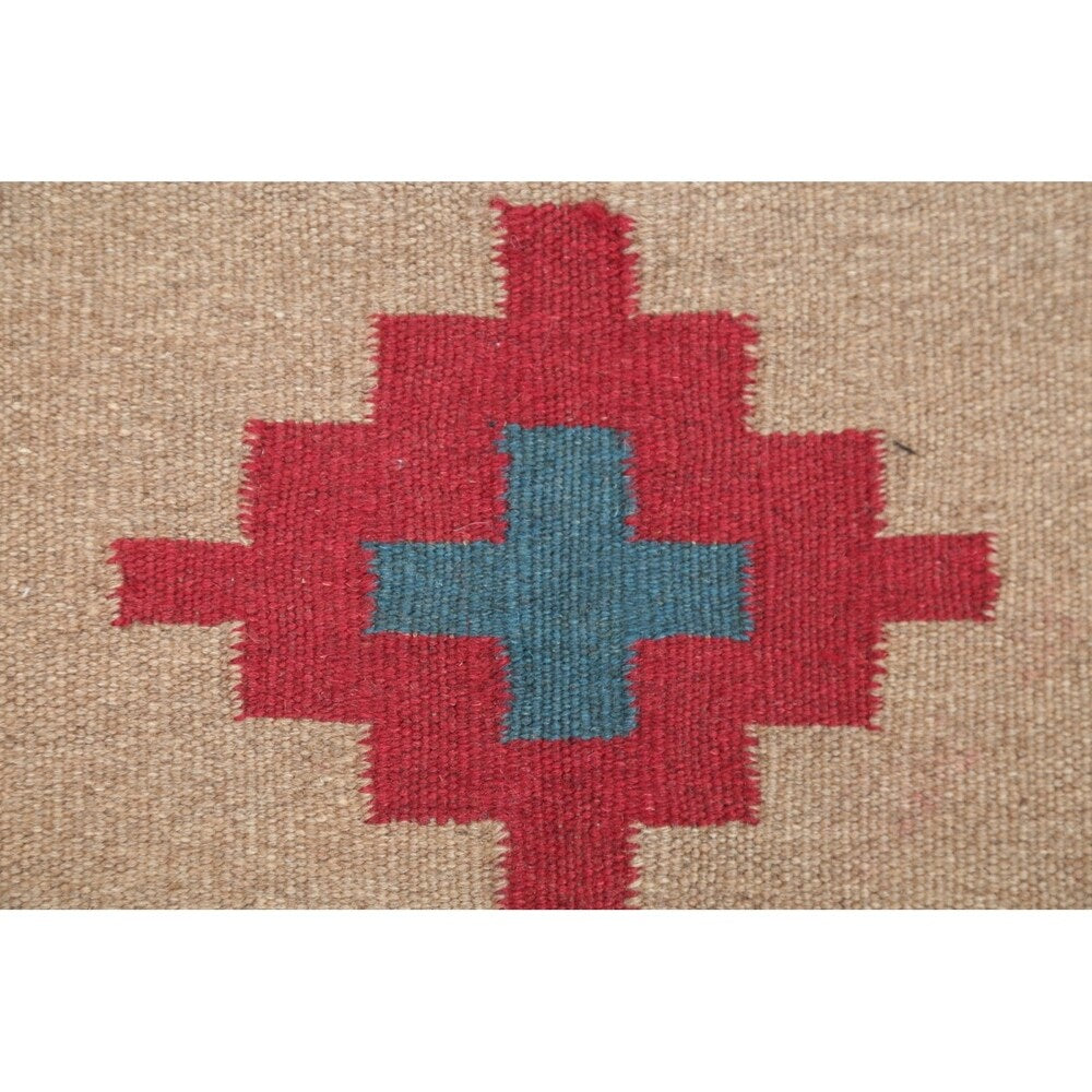 Kilim Shiraz Geometric Hand-Woven Wool Persian Oriental Area Rug - 3'0" x 2'1"