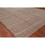 Kilim Turkish Area Rug Hand-Woven Jute Carpet - 8'4" x 9'11"