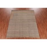 Kilim Turkish Area Rug Hand-Woven Jute Carpet - 8'4" x 9'11"