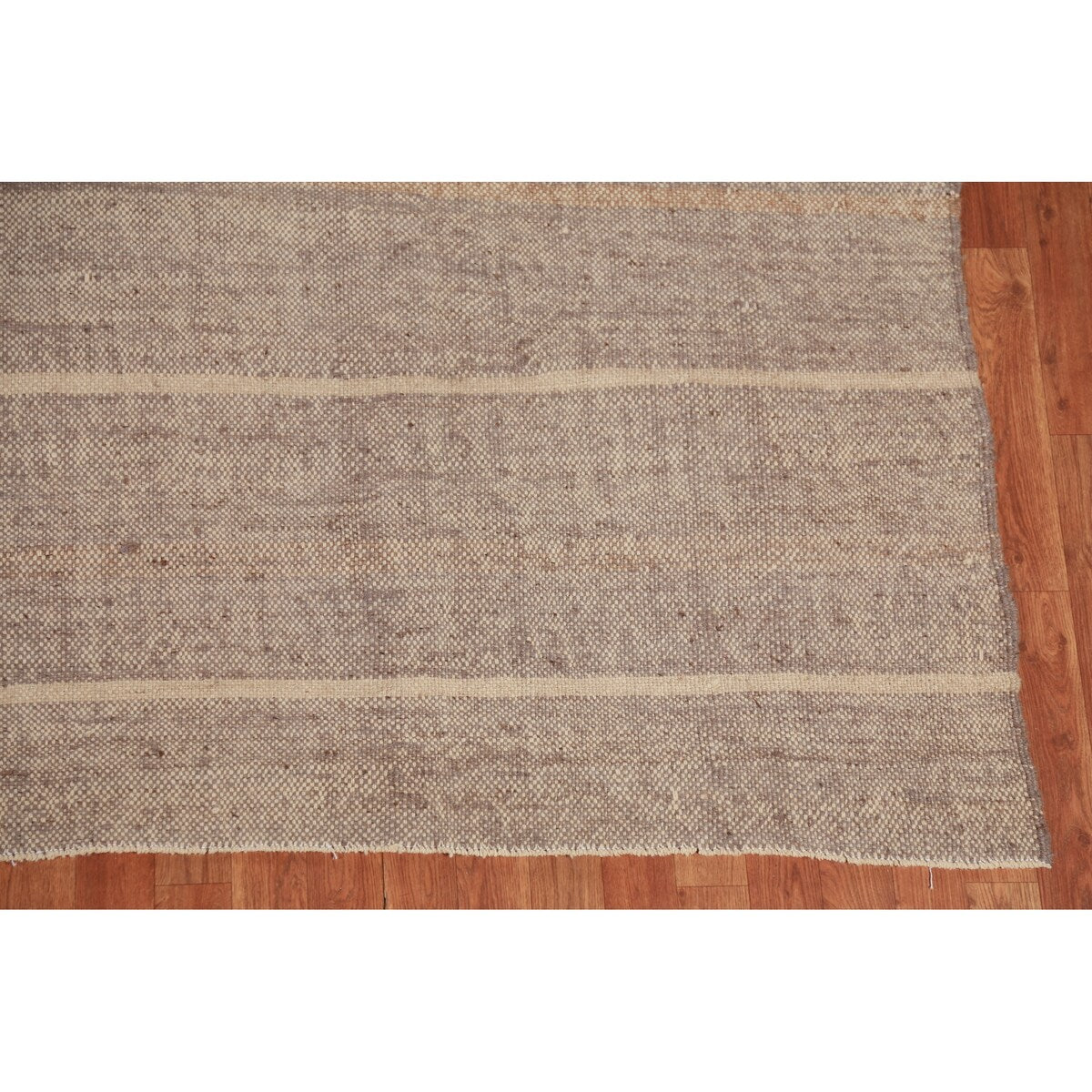 Kilim Turkish Area Rug Hand-Woven Jute Carpet - 8'4" x 9'11"