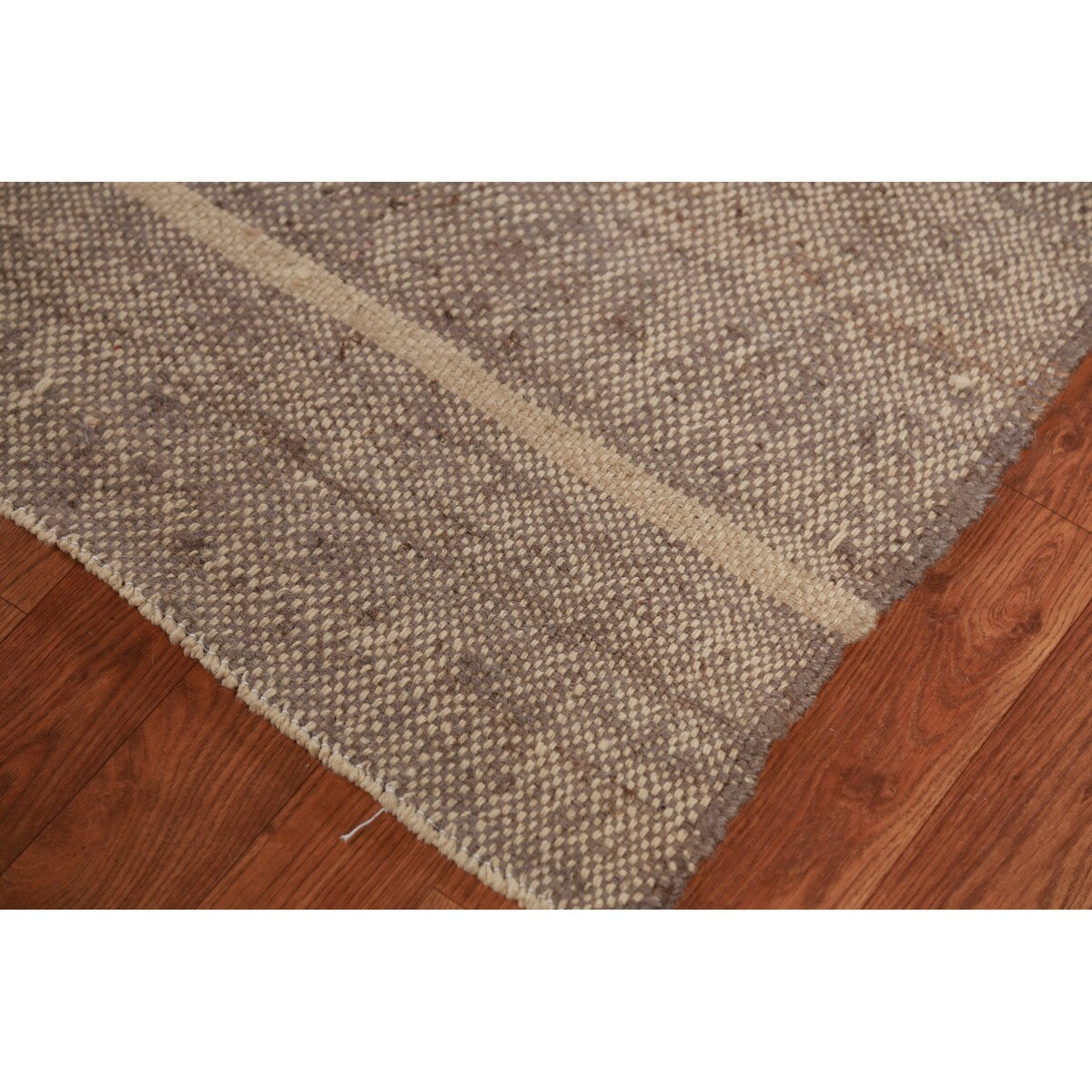 Kilim Turkish Area Rug Hand-Woven Jute Carpet - 8'4" x 9'11"