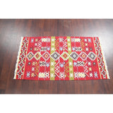 Kilim Wool Turkish Traditional Hand Woven Oriental Area Rug Red - 4'8" x 2'6"